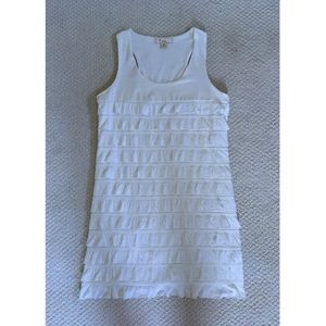 Ruffle racerback mini dress